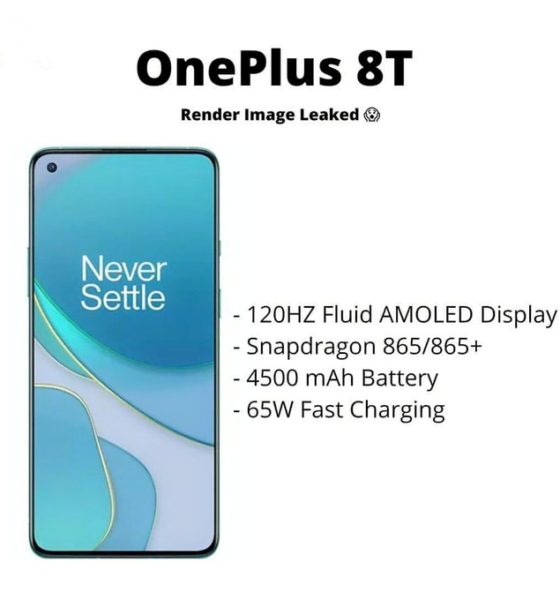 OnePlus 8T specs leak